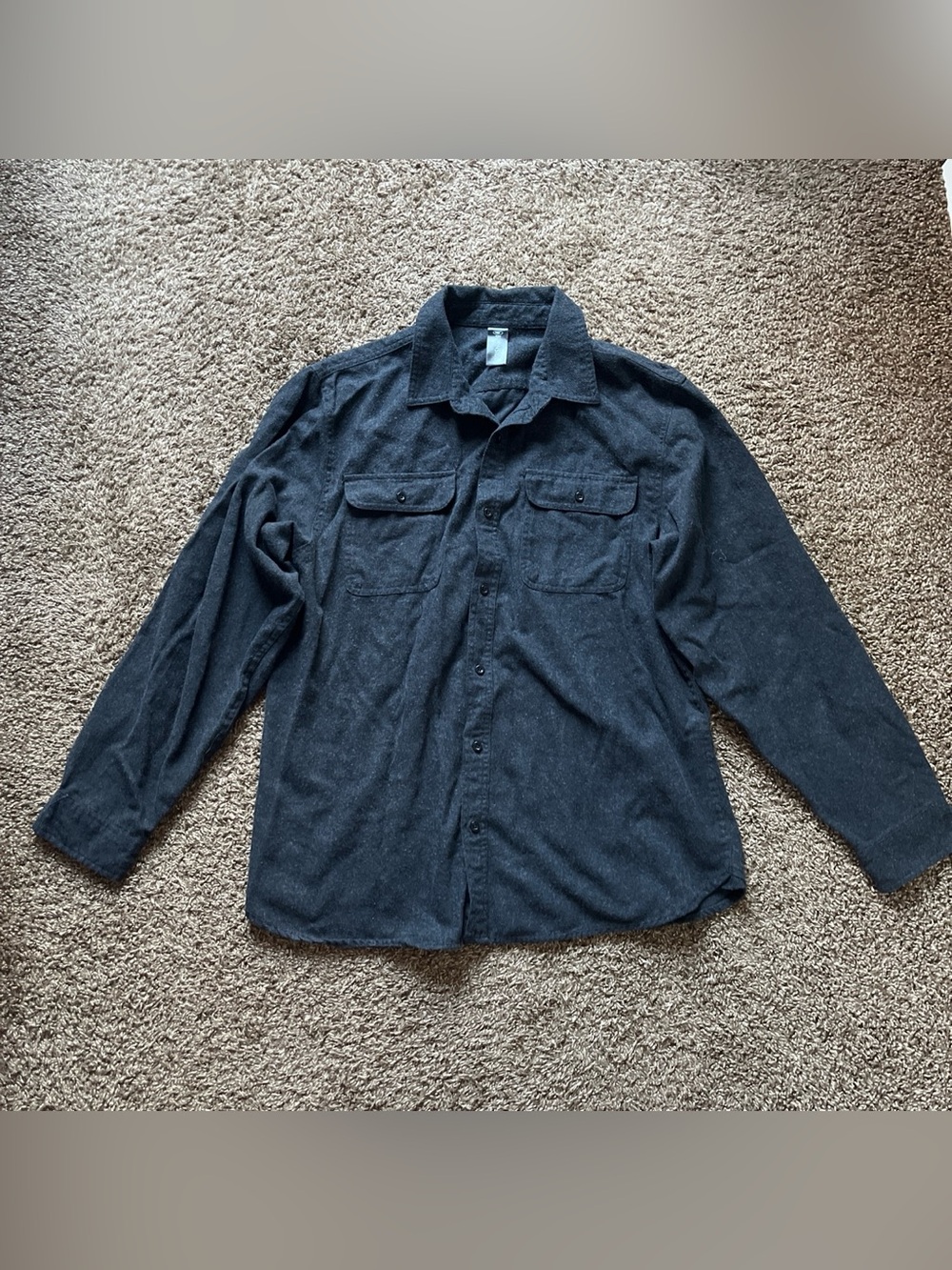 burnside Black Long-Sleeve Button Shirt Jacket